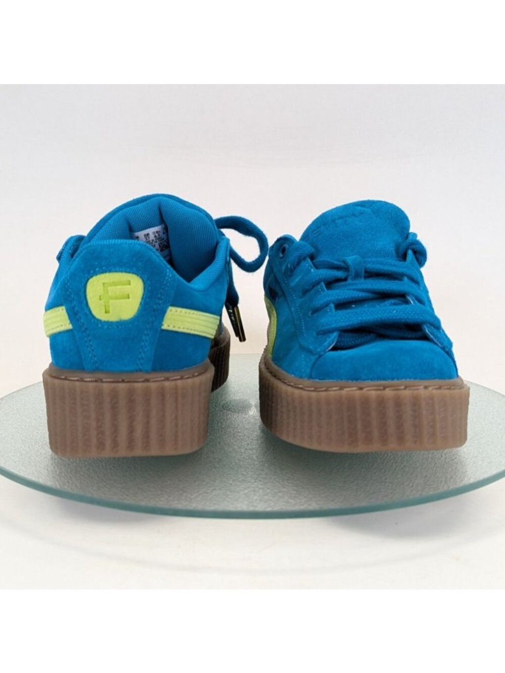 PUMA Fenty Creeper Phatty Womens 6.5 Speed Blue Lime Platform Sneakers Shoes - Picture 5 of 9